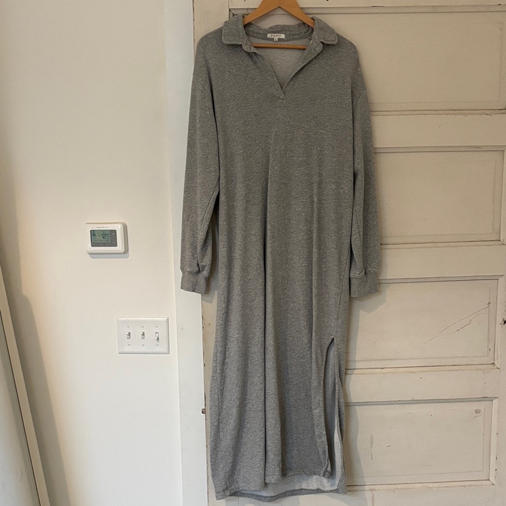 Z Supply Heather Gray Collared Dress